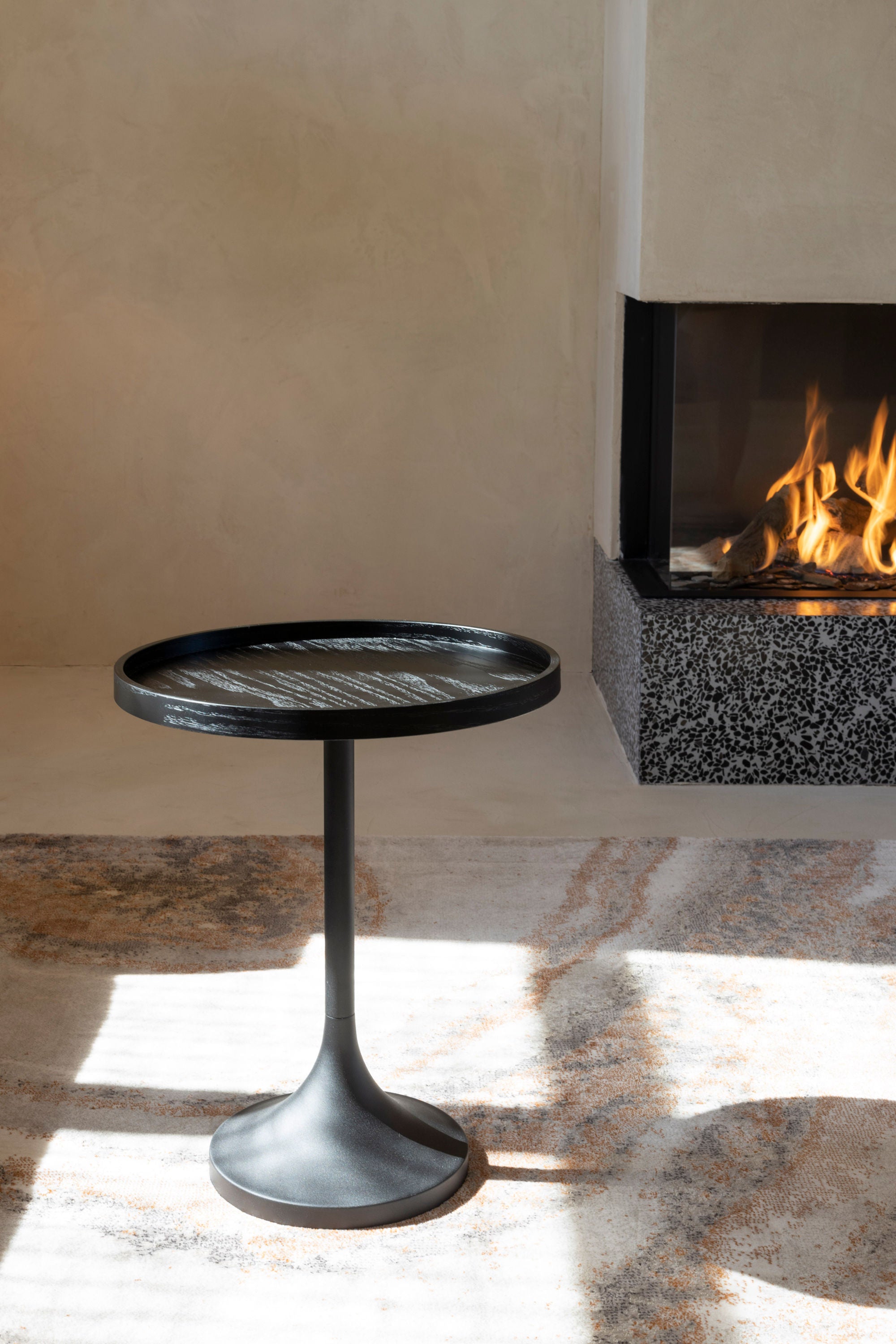 Zuiver Jason Black Steel Round Side Table